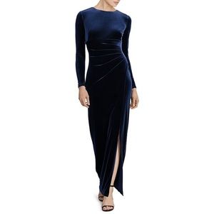 Ralph Lauren, pleated velvet gown. Size 2
